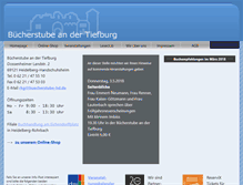 Tablet Screenshot of buecherstube-handschuhsheim.de